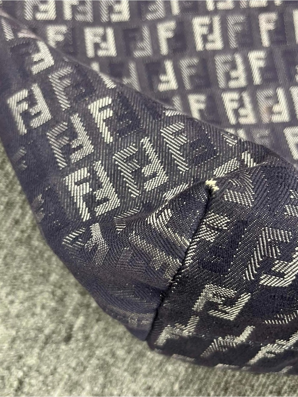 Fendi Navy Monogram Tote - Picture 6 of 9